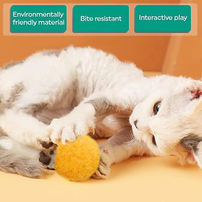 PET SHOW 20Pcs 1.5"/3.8cm Cat Toy Balls Bulk Soft Kitten Pompon Toys Indoor - Image 2