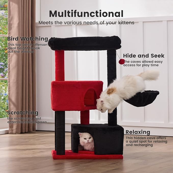 Gardner Pet 41" Tall Cat Tree for Medium-Large Cats, Heavy Duty Cat Trees Towers - Image 2