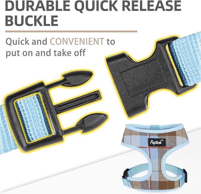 PUPTECK Soft Mesh Dog Harness and Leash Set Pet Puppy Cat Comfort Padded Vest - Image 4