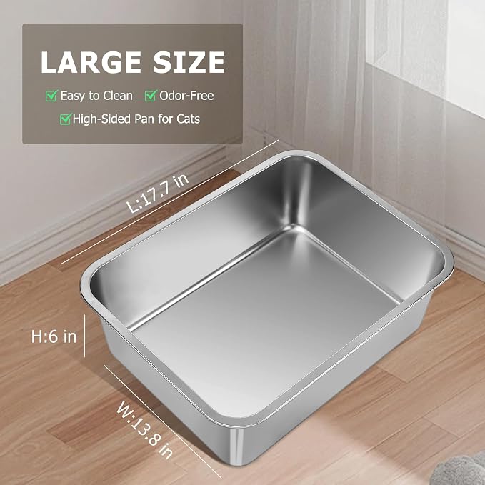 Stainless Steel Cat Litter Box - Image 3