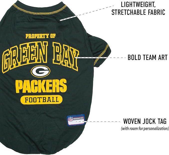 NFL Green Bay Packers Dog T-Shirt - Image 4