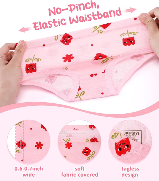 Girls and Toddlers 100% Cotton Underwear Tagless Soft Panties Size 2-3T - Image 3