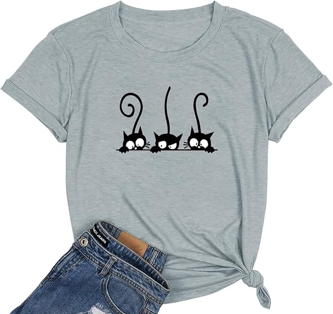 NIUBIA Women's T Shirts Summer Tops Simple Heart Graphic Shirts Sayings Short by NIUBIA