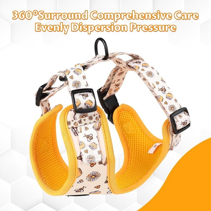 Dog Cat Harness and Leash Set, Puppia Soft Mesh Padded and Adjustable Puppy - Image 2