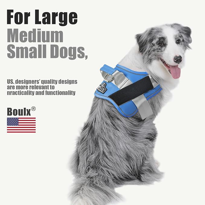 Bolux Dog Harness, No-Pull Reflective Dog Vest, Breathable Adjustable Pet - Image 5