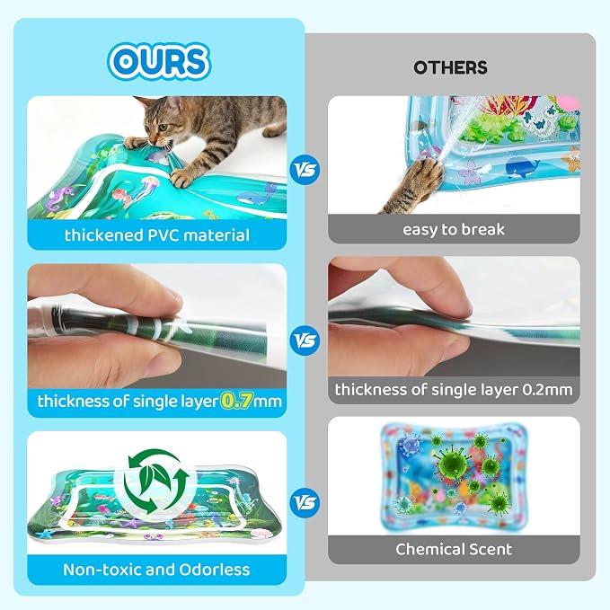 Interactive Cat Toy for Indoor Cats, Upgraded Cat Water Mat - Image 3