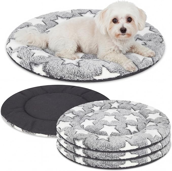 VitalCozy 4 Pcs Dog Crate Pads, Ultra Soft Warm Washable Anti-Slip Kennel Bed by VitalCozy