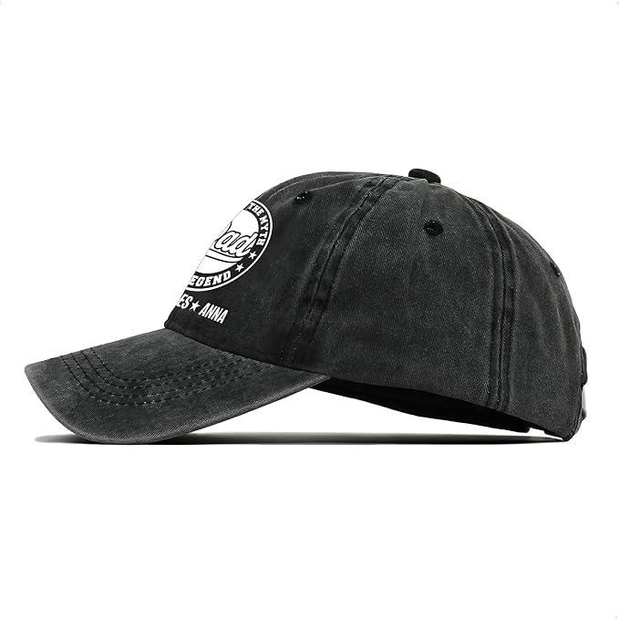 Personalized Vintage Washed Denim Dad Hat, Custom Baseball Cap - Image 3