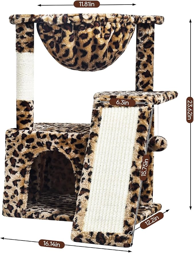 SYANDLVY Leopard Print Cat Tree - Image 3