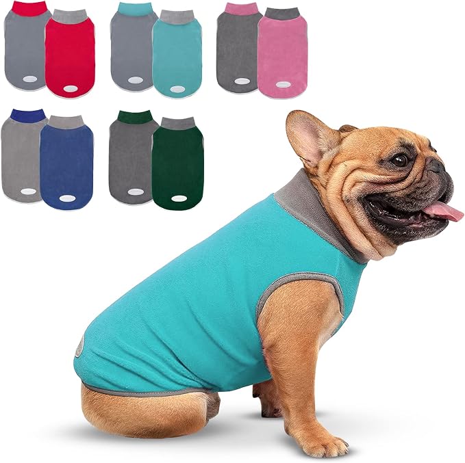cyeollo 2 Pack Small Dog Sweater Stretchy Fleece Sweatshirt Boy Doggie by CYEOLLO