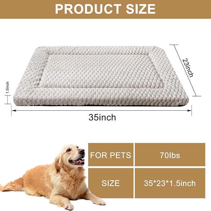 Dog Bed Mat, Reversible & Ultra Soft Kennel Pad-Machine Washable Pet Bed - Image 2