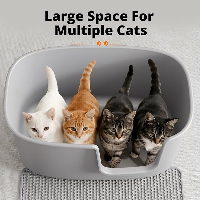 Oneluck Extra Large Cat Litter Box, 27.5inches Jumbo Litter Box - Image 4