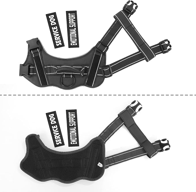voopet Service Dog Harness, Emotional Support Pet Vest Harness, Reflective - Image 4