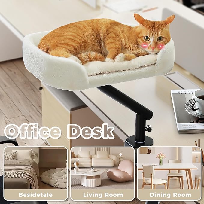 PAWZ Road Cat Desk Bed for Indoor Cats, Cat Bed for Desk Supports Up to 50 lbs - Image 8