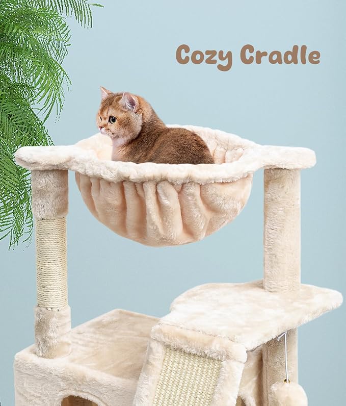 SYANDLVY Cat Tree for Indoor Cats Large Adults, Modern Activity Tower - Image 3