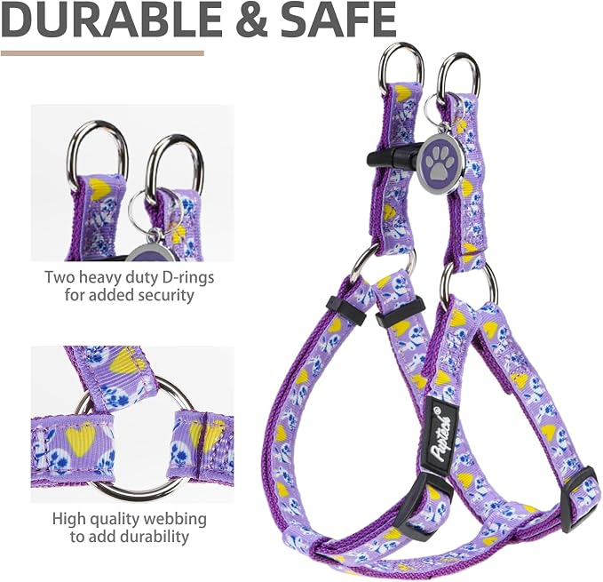 PUPTECK No Pull Easter Dog Harness Soft Adjustable Basic Nylon Step in Puppy - Image 2