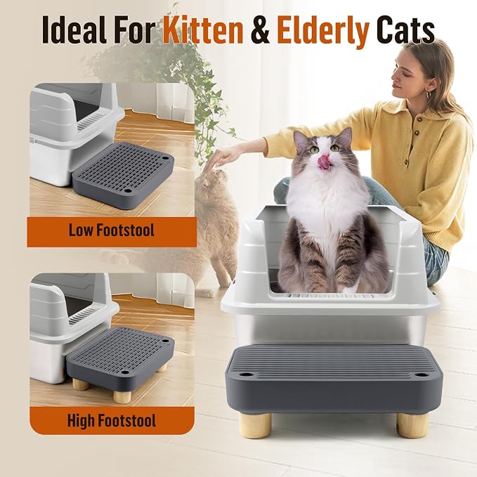 Cat Litter Box Step Ramp, Cat Litter Catcher Mat - Image 6