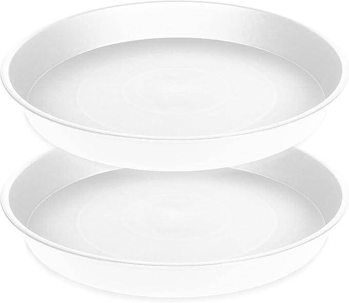 2 Pack of 14 inch Plant Saucers Bird Bath Bowl, Plant Saucer 14" Round by Bleuhome