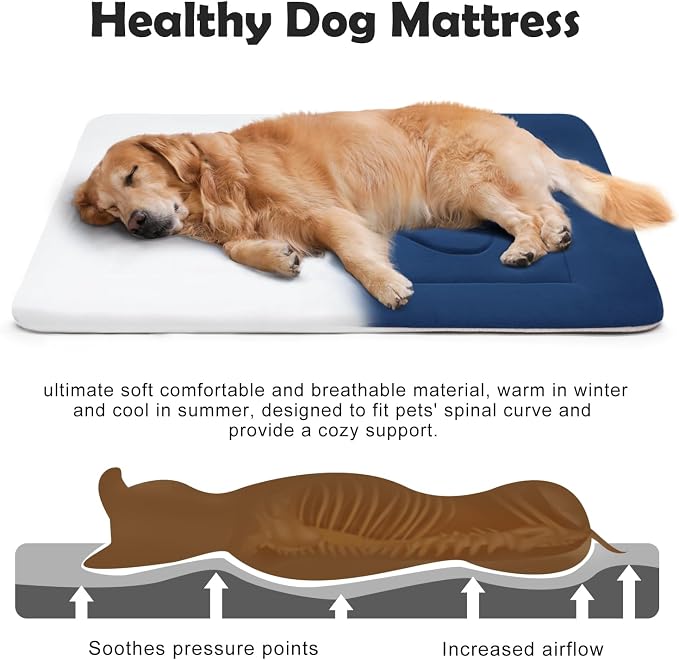 JoicyCo Dog Bed Large Crate Mat 42 in Non-Slip Washable Soft Mattress Kennel - Image 3