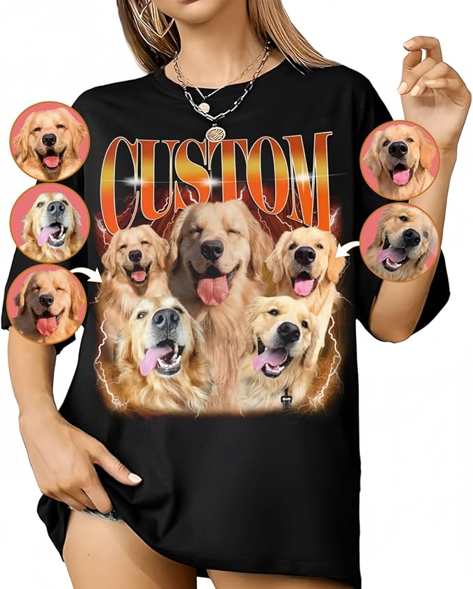 Custom Dad Shirt Personalized Picture T-Shirt by Pikurluv