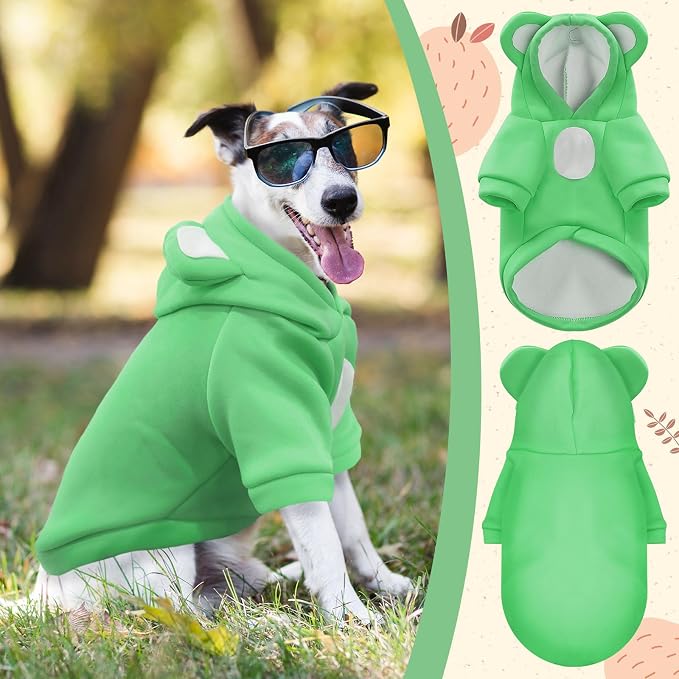 Small Dog Hoodie Soft Warm Fleece Fall Winter Dog Clothes Cute Puppy Sweaters - Image 5