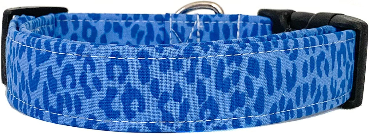 Blue Leopard Dog Collar by Collars+by+Design