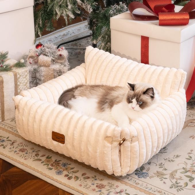 CHEERPALS Cat Couch Bed for Indoor Cats Fluffy Cat Sofa Recliner by Unknown