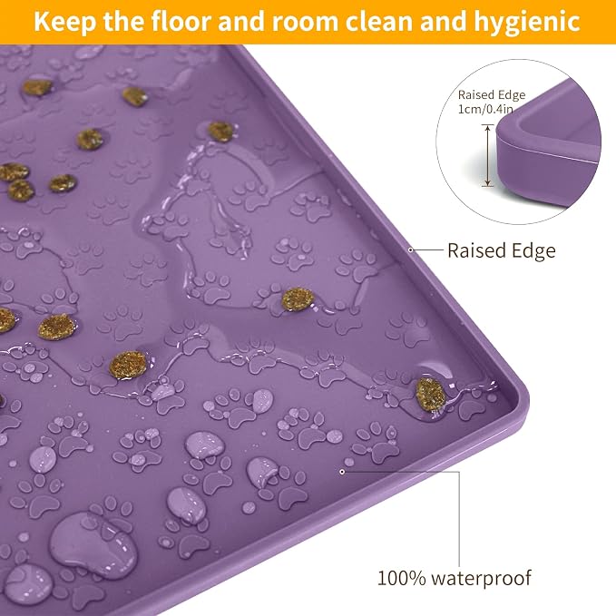 Ptlom Dog Food Mat Anti-Slip Bowl Mats - Image 6