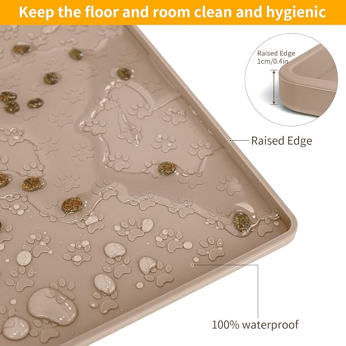 Ptlom Dog Food Mat Anti-Slip Bowl Mats - Image 4