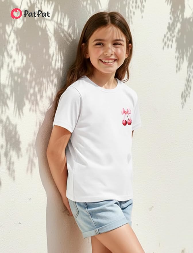 PATPAT Girls Crewneck Short Sleeve Graphic Tees Animal Print Shirts Cute Summer - Image 4