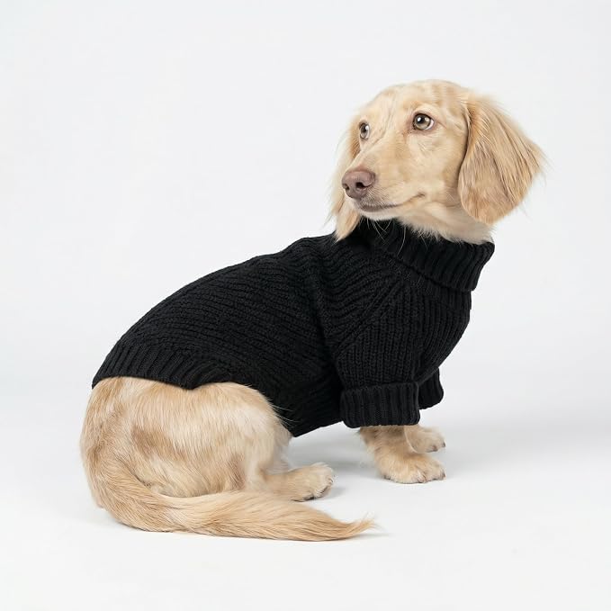 Fitwarm Dog Turtleneck Sweater, Thermal Knitted Pet Coat, Dog Winter Clothes - Image 3