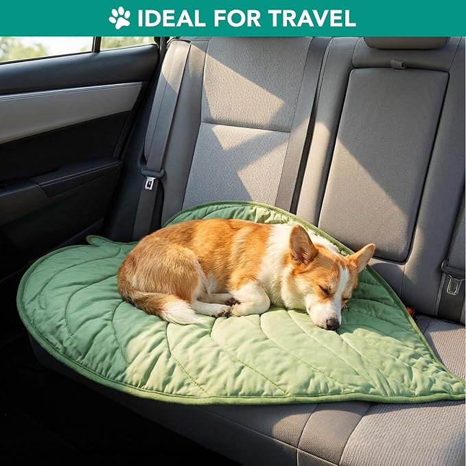 PetAmi Dog Cooling Mat, Leaf Shape, Reversible Cooling Nylon Blanket Soft - Image 6