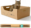3-Pack Jumbo Disposable Cat Litter Box, Waterproof Cardboard Litter Box by Unknown