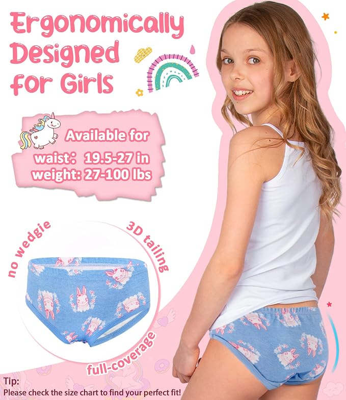 Girls and Toddlers 100% Cotton Underwear Tagless Soft Panties Size 2-3T - Image 5