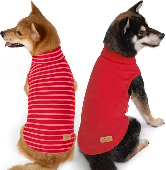 KYEESE 2Pack Dog Sweater Warm Lightweight Dogs Clothes Stretchy Dog Outfit by KYEESE