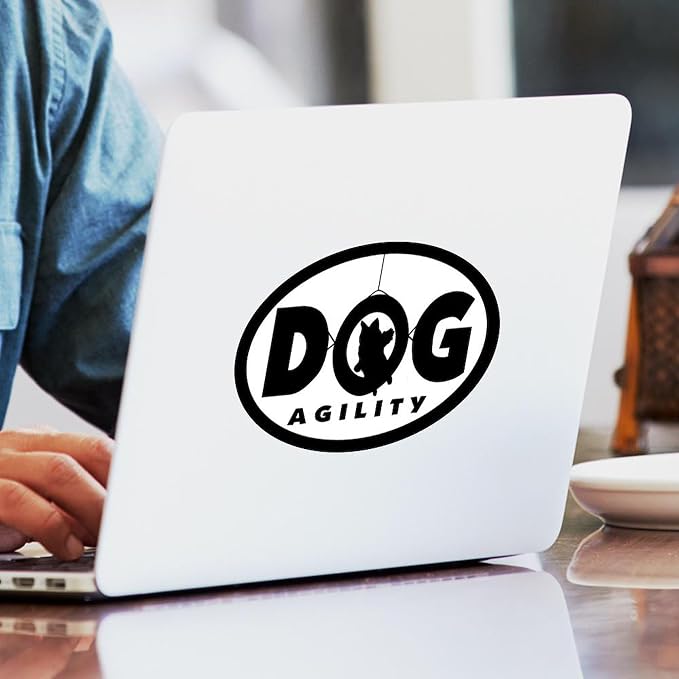 CafePress Tire Jump Dog Agility Oval Sticker Oval Car Bumper Sticker - Image 3