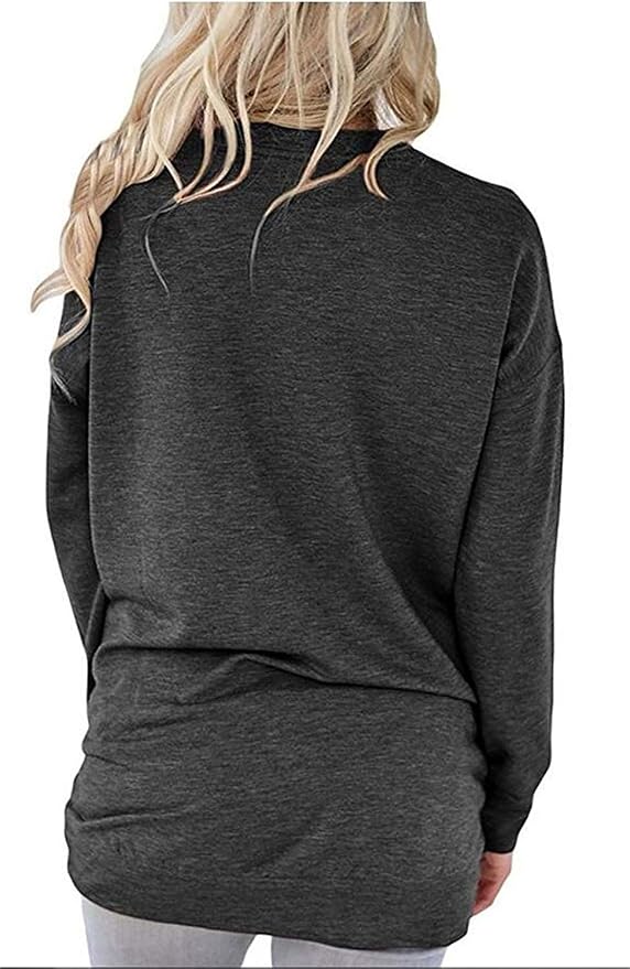 Akihoo Womens Casual Long Sleeve Tunic Tops Crew Neck Shirt Blouses - Image 2