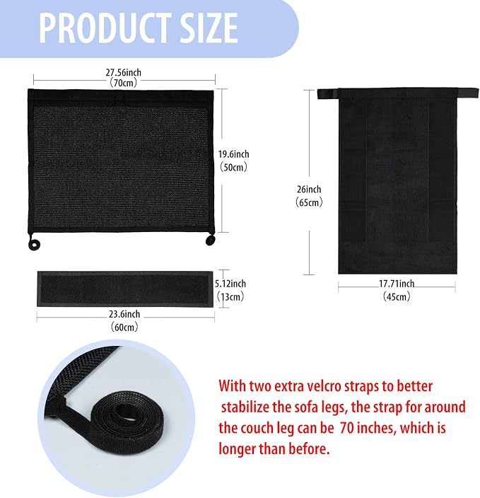 Reversible Cat Scratch Couch Protector Made of Natural Sisal - Image 2
