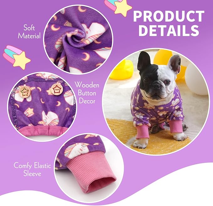 KYEESE Dog Pajamas Velvet Dog Pajamas Medium Sized Dogs Soft Dogs Clothes Pjs - Image 2