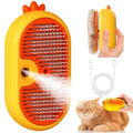 Cat Steam Brush with Release Button, 3 in 1 Rechargeable Pet Spray Water Comb by POIIOPY