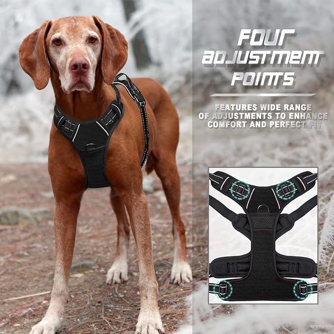 BARKBAY No Pull Dog Harness Front Clip Heavy Duty Reflective Easy Control Handle - Image 6