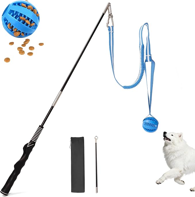 Flirt Pole for Dogs, Durable Dog Flirt Pole for Large Medium & Small Dogs by AIMEASE