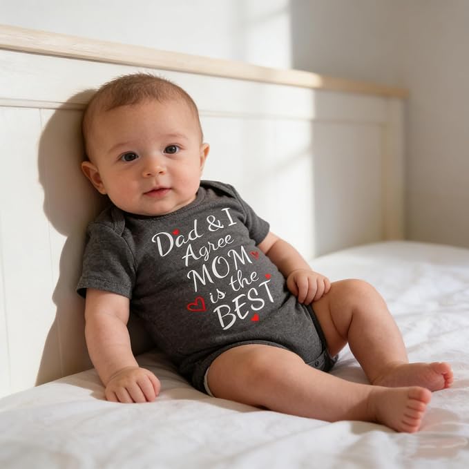 UNIFACO Unisex Baby Funny Saying Outfit Short and Long Sleeve Bodysuits Romper - Image 2