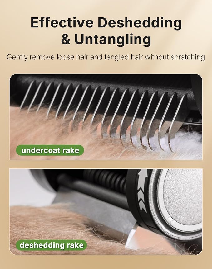 4-in-1 Cat Brush for Shedding, Undercoat Dog Grooming Rake for Deshedding - Image 4
