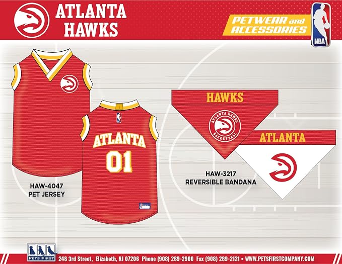 Pets First NBA Atlanta Hawks Dog Jersey, Medium- Tank Top Basketball Pet Jersey - Image 6