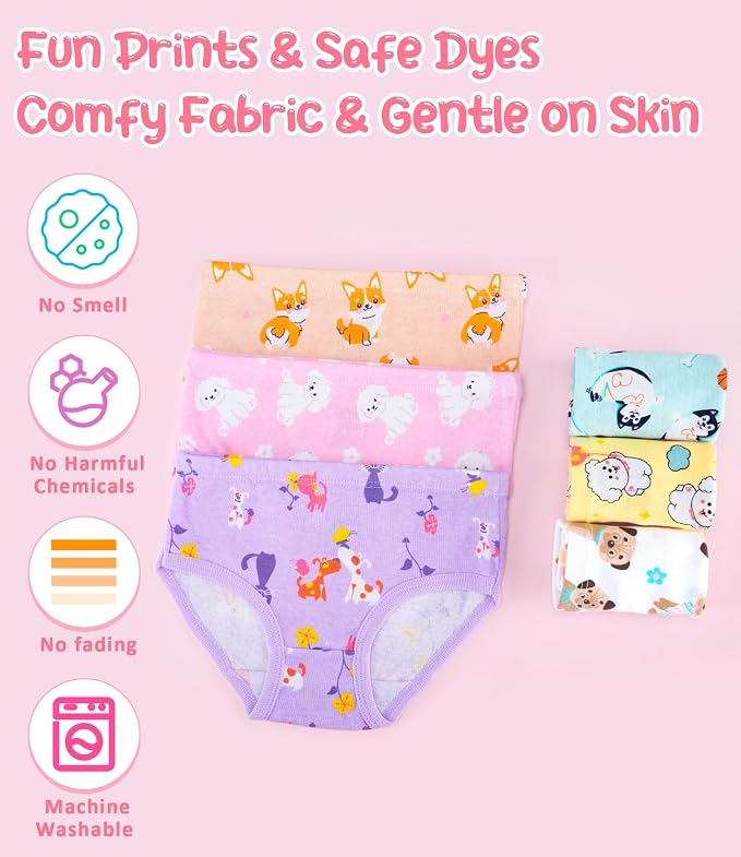 Girls and Toddlers 100% Cotton Underwear Tagless Soft Panties Size 2-3T - Image 6