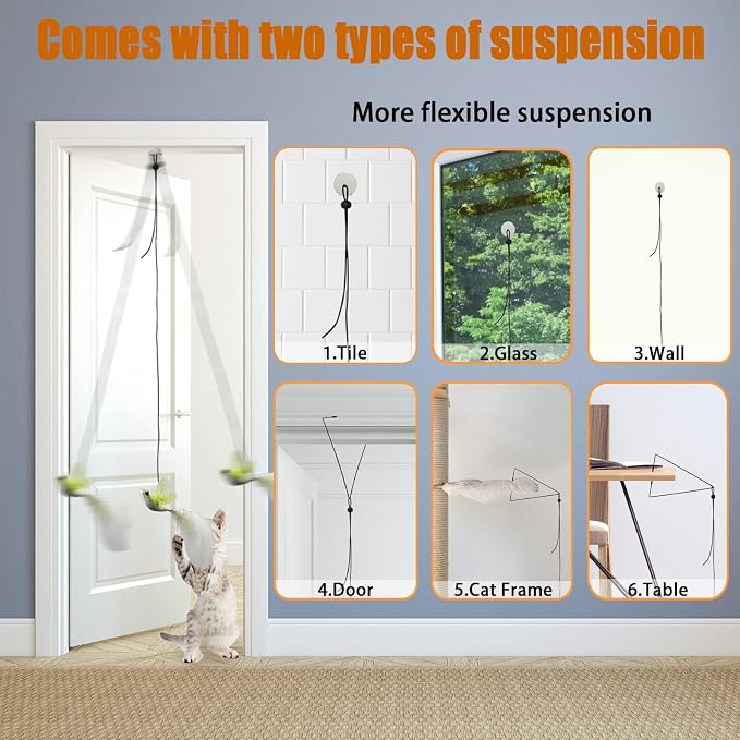 Cat Toys Indoor Hanging Door Retractable Flying Da Bird Cat Toy - Image 5