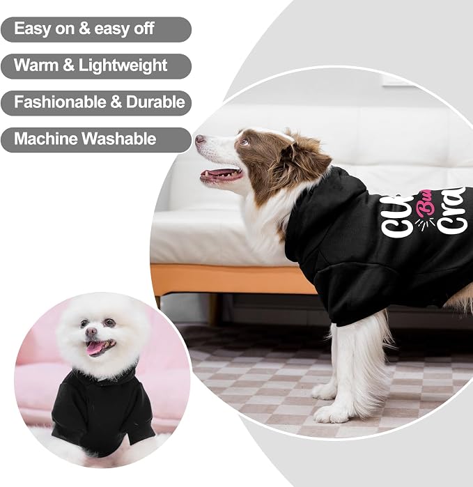 EXPAWLORER Valentine's Day Dog Hoodie-Soft and Warm Dog Sweaters, Pet Clothes - Image 6