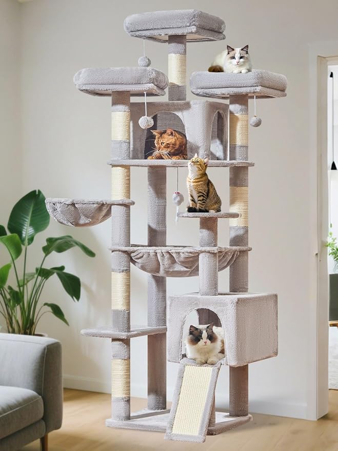 Taoqimiao 76-Inch Cat Tree XXL for Large Cats, Giant Cat Tower - Image 10