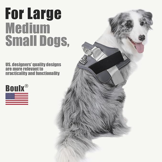 Bolux Dog Harness, No-Pull Reflective Dog Vest, Breathable Adjustable Pet - Image 5